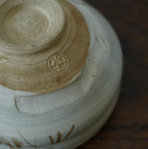 日本中古手绘抹茶碗 艺术家签章 X1178 商品图2