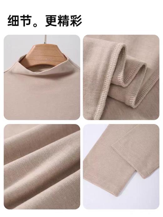 五只白鹅—2025秋冬新款天丝羊毛半高领打底衫女5501 商品图11