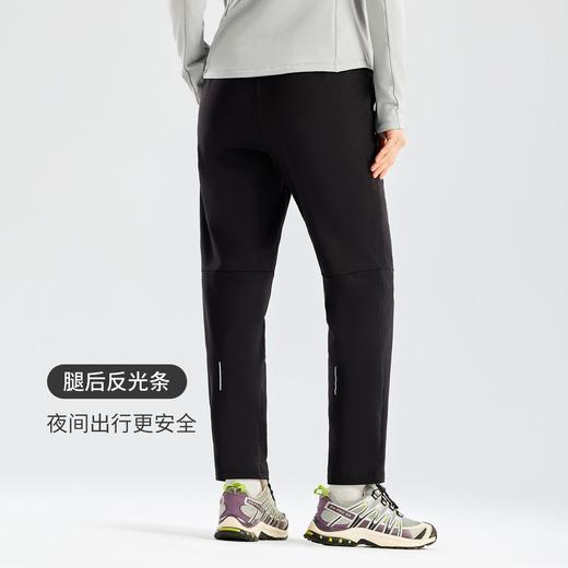 拓路者女款薄绒快干长裤2025年秋季针织加绒直筒裤松紧腰运动裤子 商品图4