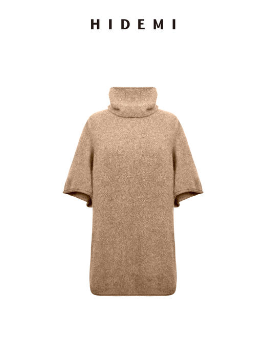 HIDEMI 进口澳洲美利奴羊毛拉毛拉绒工艺可拆卸脖套毛衣半裙套装两件套 商品图9