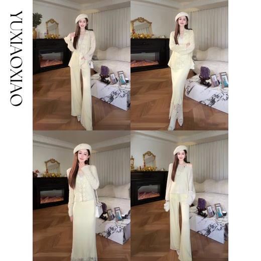 余潇潇【南韩贵女】绵羊毛混纺修身针织包臀半裙&大口袋直筒休闲裤 商品图0