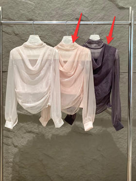 【门店同款】ENJOY秋季“光阴序语”氛围感飘带上衣 165804584