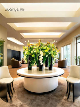 高档酒店大堂仿真假花摆设件圆桌大厅售楼商场会所别墅组合装饰花