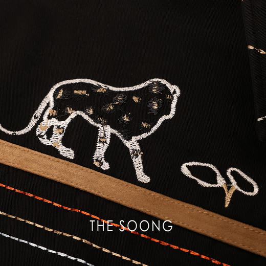 THESOONG/几何学 纯棉匠心万针刺绣翻领外套HWWT7515 商品图3