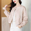 KQLE49M812百搭气质2025早秋新款新中式国风提花高级感圆领短款夹克外套女 商品缩略图0
