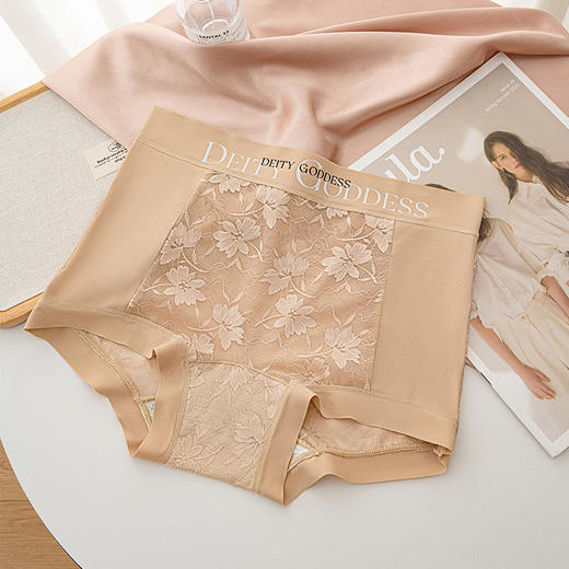 【29.9秒杀3条❗字母蕾丝少女内裤】全蕾丝句裹全包设计，性感美臀亲肤不扎，加长底裆，不卡不磨私密处，纯欲风中高腰女士字母无痕性感蚕丝裆三角裤 商品图5