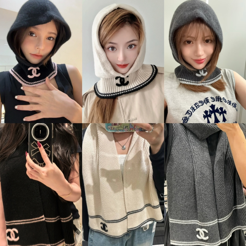 CH-S 25B 双C羊绒巴拉克拉法帽/围巾