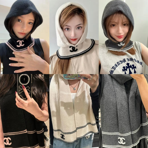 CH-S 25B 双C羊绒巴拉克拉法帽/围巾 商品图0