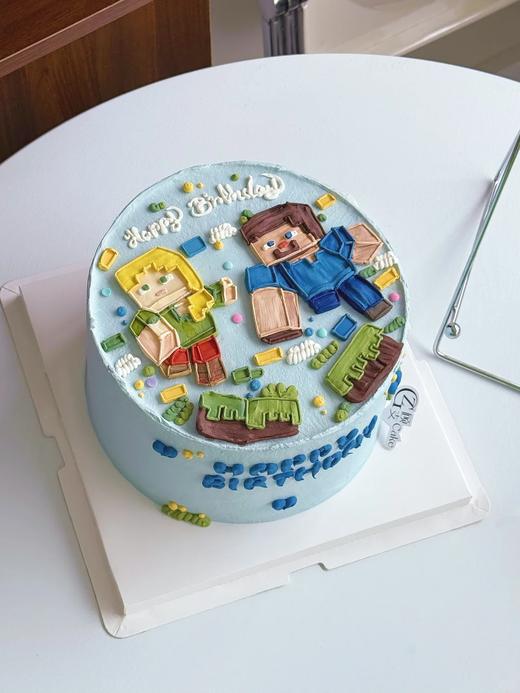 我的世界手绘蛋糕-低糖处理无添加 商品图0