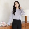 「自」全新升级【铂金会员183/天猫239/差价56】(05022)洛诗琳新款时尚缎面衬衣2025秋季新款气质钉珠雪纺上衣女 商品缩略图0