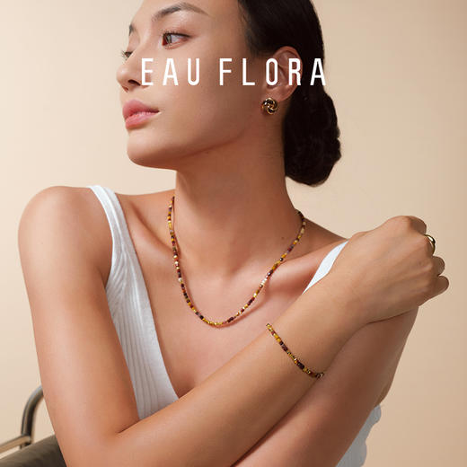 【鎏光跃金】可抽拉蛋黄石手链 商品图1