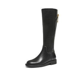 【云粉节】BF楼TATA他她超模靴长筒靴女鞋骑士靴大筒围靴子显瘦牛皮靴7TGA9DG5吊牌价1899