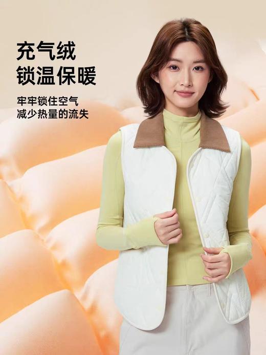 五只白鹅—2025秋冬外穿可拆卸衣领加绒加厚保暖羊毛马甲5701 商品图1