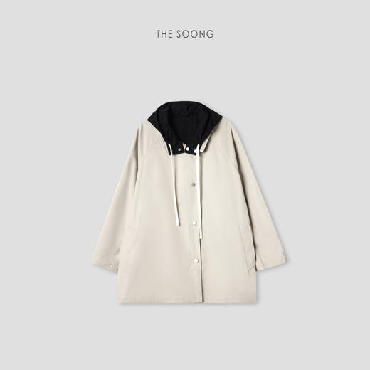 THESOONG/双面二合一风衣极简正反两穿连帽外套HWFY7547 商品图1
