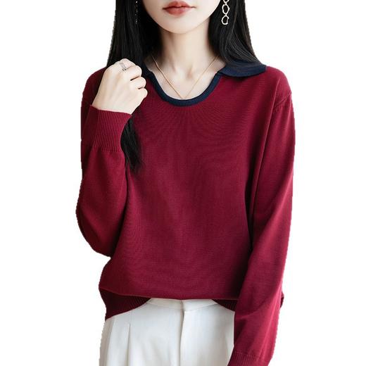 宽松时尚翻领打底衫，显瘦减龄遮肚子内搭毛衣CC-XIX-8083 商品图4