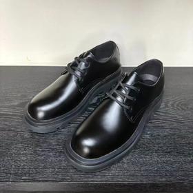 舒适与时髦兼具！浓浓英伦风 黑色厚底增高 圆头德比鞋 低帮皮鞋