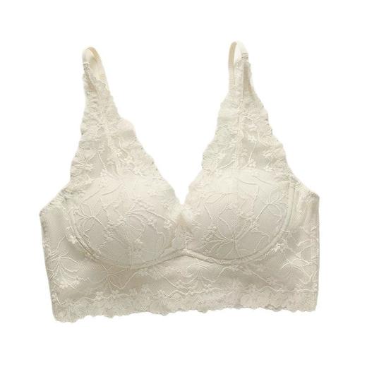 【限时购！79抢2件！】万络媞法式仙女内衣 V领蕾丝花边优雅精致薄款网纱轻盈美背文胸 商品图4