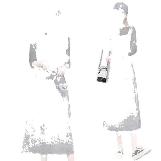 新款秋气质收腰显瘦中长款法式复古背带裙套装NS9703 商品图4