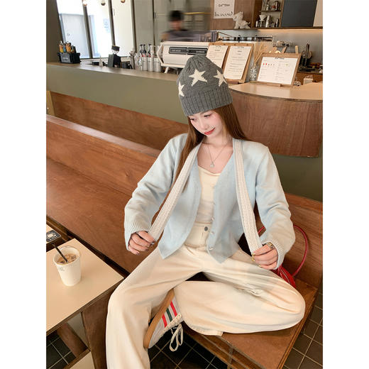 <曾小咸推荐>现货秒杀！微信超特价！蕾丝飘带设计针织开衫 日常209.99 立减120 秒杀89.99！ 商品图2