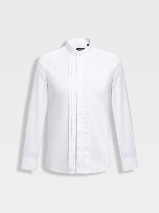 callisto白色新绅格调塔克衬衫 商品图0