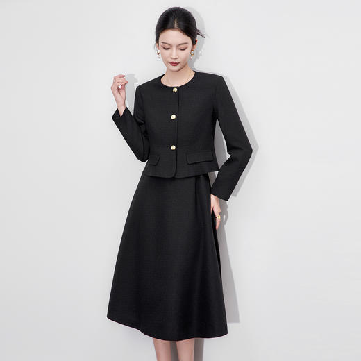 「高货wl」全新升级【铂金会员330/天猫439/差价109】(02921)洛诗琳通勤知性小香风外套2025秋季气质高级感收腰小外套 商品图0