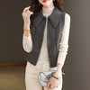 CC26-9122翻领针织马甲女士秋冬外穿2025早秋新款拉链叠穿宽松毛衣背心外搭 商品缩略图2