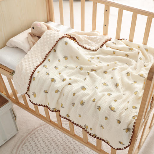 【一被多用！A类婴幼儿绉布多功能毯】豆豆毯婴儿四季宝宝盖毯纯棉纱布被子空调被春秋薄被幼儿园盖毯被。rb 商品图8