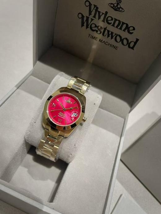 G444西#太后玫红表盘钢带女士手表 商品图2