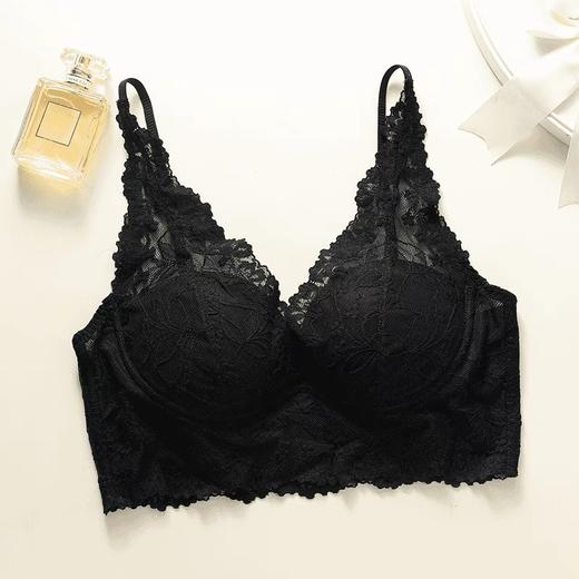 【限时购！79抢2件！】万络媞法式仙女内衣 V领蕾丝花边优雅精致薄款网纱轻盈美背文胸 商品图8