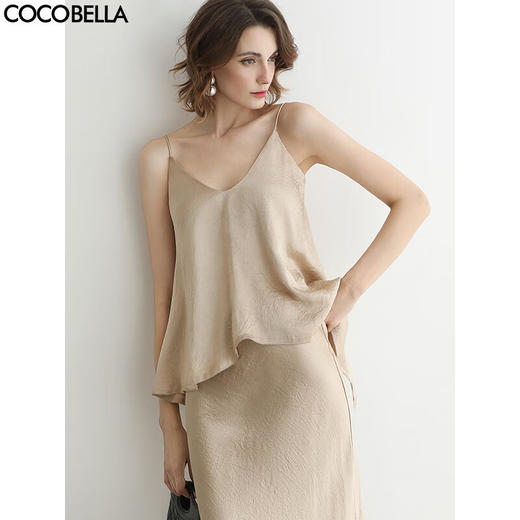 COCOBELLA25新款100%醋酸吊带内搭外穿对丝缎面背心VT3009 商品图0