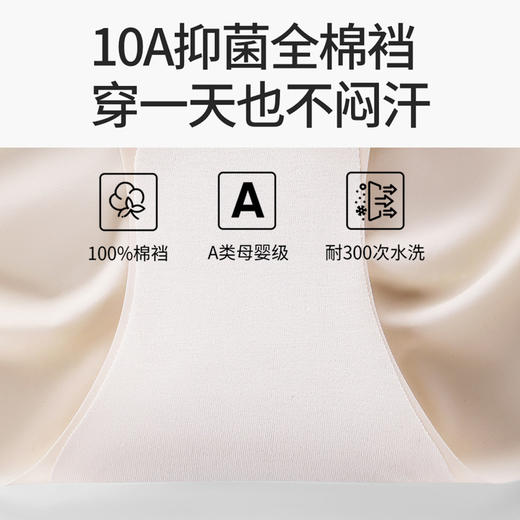 【品名】千奈美粉底液无痕隐形防夹臀10A抑菌大码200斤蜜桃臀内裤DRP783.3 商品图3