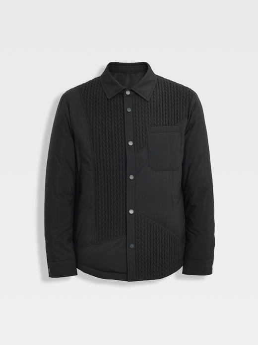 callisto乐行系列黑色衬衫款鹅绒服 商品图0