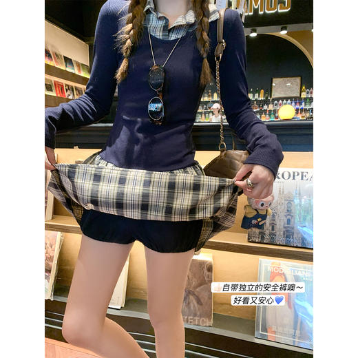 【189元任选2件】最后一波现货！学院风Polo领假两件拼接连衣裙 商品图2