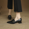 【预售5天】高跟鞋尖头复古英伦风小皮鞋，粗跟气质韩版晚晚单鞋MLS&A1033 商品缩略图2