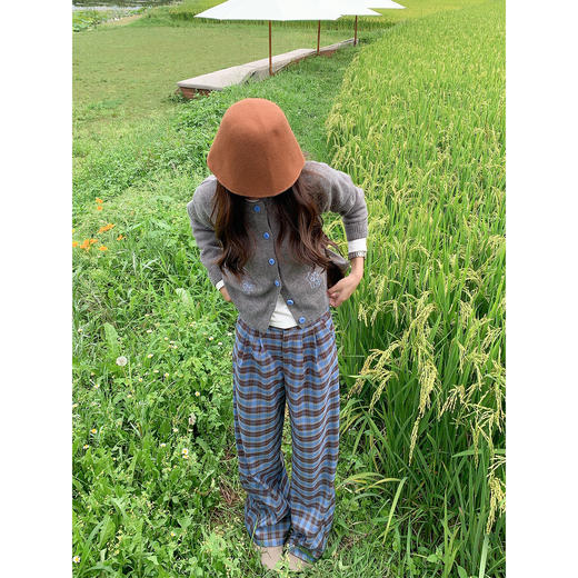 <曾小咸推荐>现货秒杀 ！微信超特价！韩系蓝格子休闲裤 日常179.99 立减90 秒杀89.99！！ 商品图1