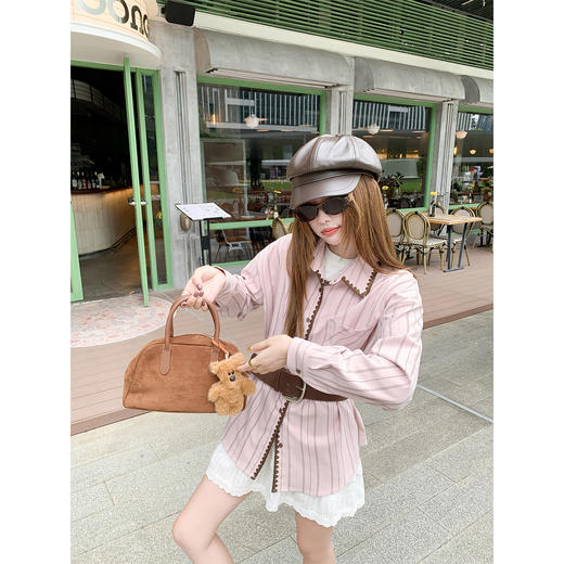 【169元任选2件】现货！粉拼咖设计Polo衬衫 商品图2