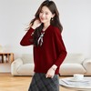 气质针织开衫，配丝巾打底毛衣上衣HR-SSFB092 商品缩略图2
