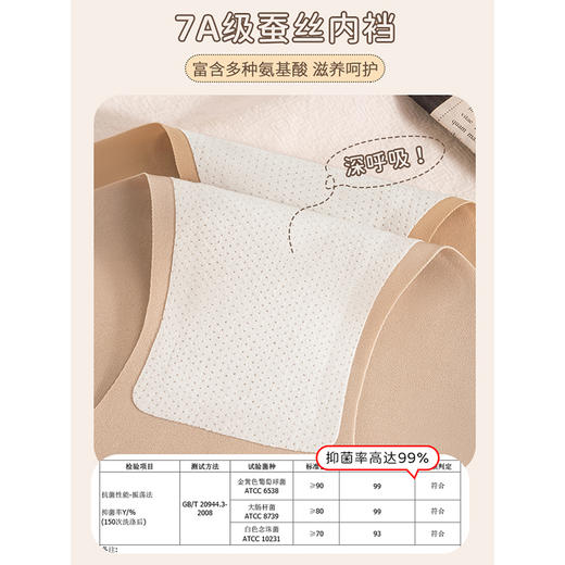 【69.9元抢12条内裤】芬腾桑蚕丝女士内裤｜敏感肌优选 ，无痕透气高弹 商品图3