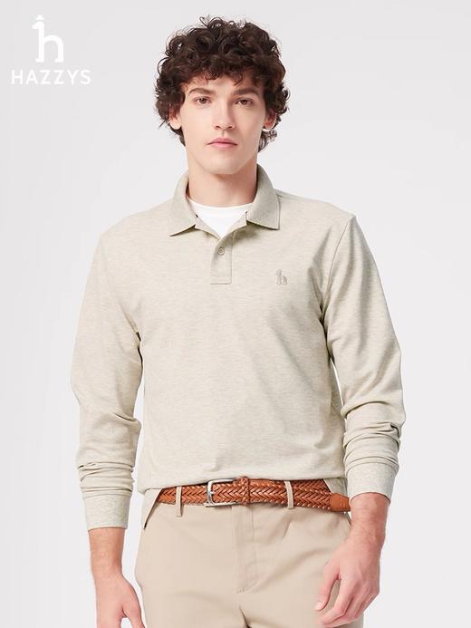 哈吉斯2025新品男Polo衫长袖T恤休闲上衣 商品图0