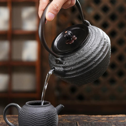 暗香疏影/铁壶/传灯壶/手工无涂层铸铁壶烧水壶老铁壶茶壶 商品图4