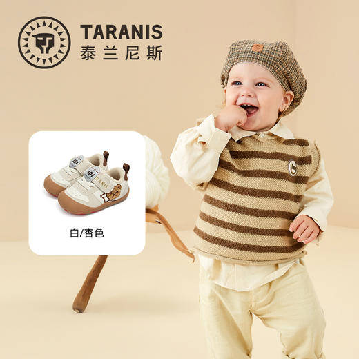 泰兰尼斯101步前鞋秋季新款包头防踢婴儿鞋男宝宝加绒保暖女童鞋T24B5D6658 商品图1