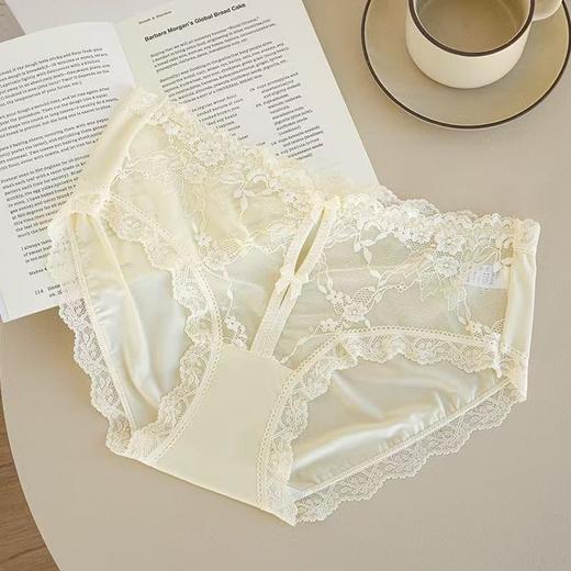 【39.9秒杀3条❗法式纯欲蕾丝内裤】半透蕾丝，若隐若现小心机，甜辣纯欲，轻柔细腻不夹臀，舒适透气亲肤女士新款轻绣棉裆裤中腰性感心机内裤QQ 商品图5