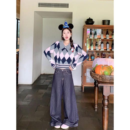 <曾小咸推荐>现货秒杀！微信超特价！撞色设计短款针织毛衣 日常169.99 立减90 秒杀79.99！ 商品图1