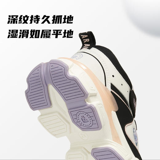 泰兰尼斯中大童加绒保暖跑步鞋冬季2025新款女童时尚休闲跑步鞋T01D5D6691 商品图3