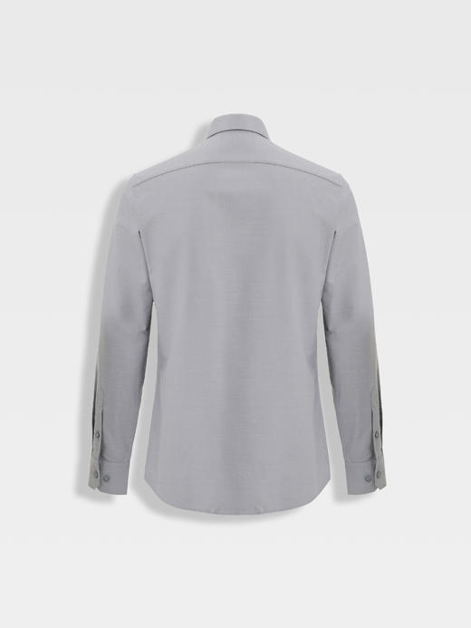 callisto海豚灰意式领羊毛混纺衬衫 商品图1