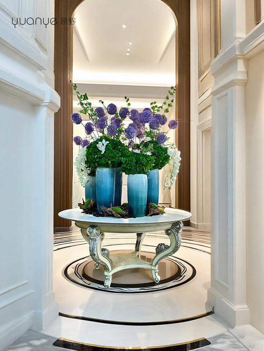 酒店大堂高档仿真花组合摆设件大厅圆桌前台别墅商场会所装饰花 商品图1