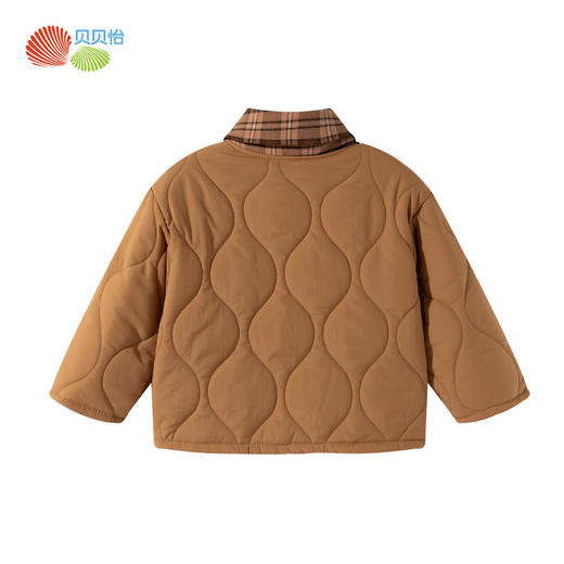 贝贝怡童装男童夹棉外套2025新款儿童加厚棒球服男孩秋冬洋气棉服ZB3ES055 商品图2
