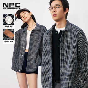 潮牌中性格纹外套休闲翻领夹克秋季上新男NP57TJ59