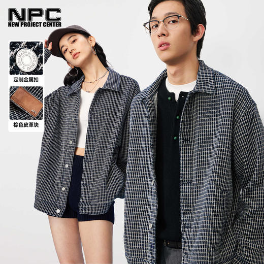 潮牌中性格纹外套休闲翻领夹克秋季上新男NP57TJ59 商品图0