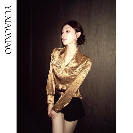 余潇潇【都市魅影】气质显瘦天丝立体裁剪时尚A版短裤玫瑰腰带设计 商品图4